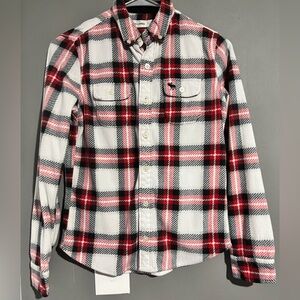 Abercrombie Kids Flannel Shirt Boys 11/12 years Plaid Long Sleeve